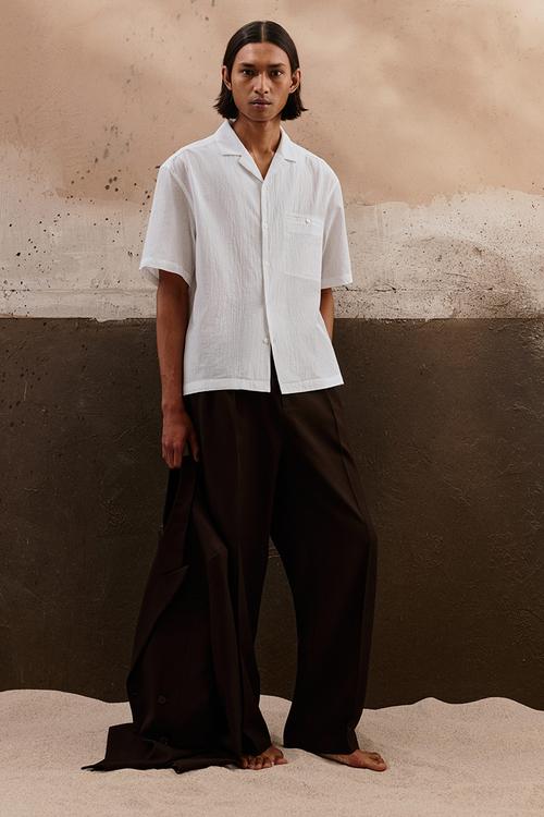 Regular fit resort shirt - white