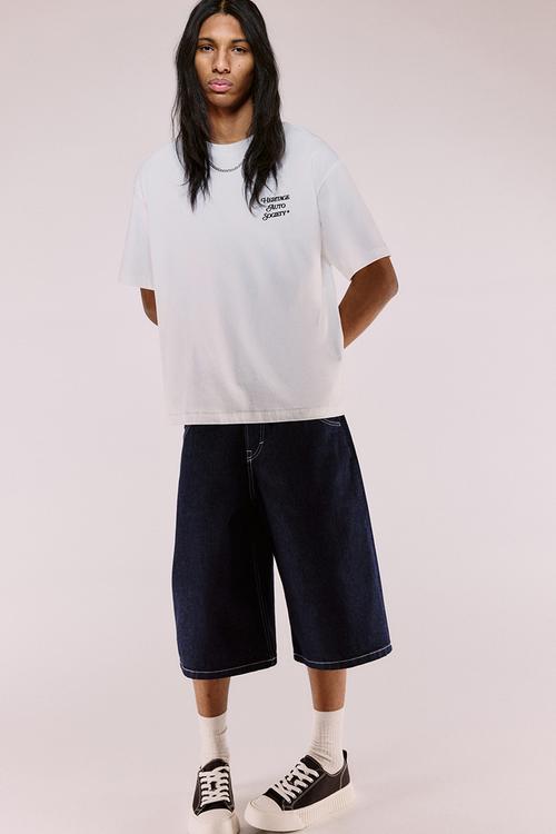 Loose fit printed T-shirt - white/heritage