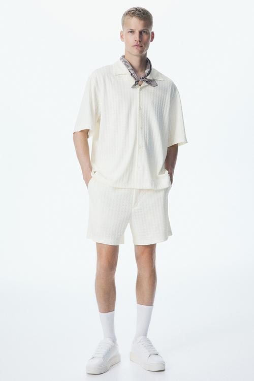 Loose fit resort shirt - white