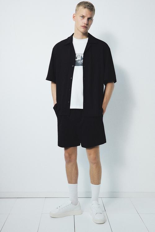 Regular fit shorts - black