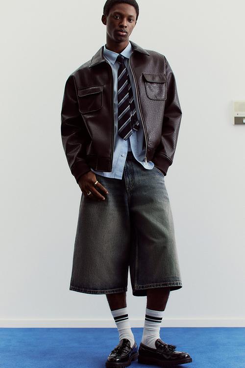 Super baggy denim shorts - denim blue