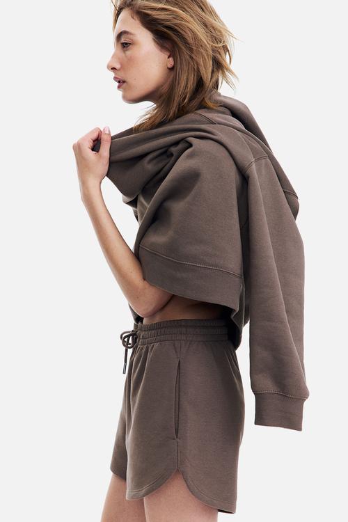Sweatshirt shorts - dark beige