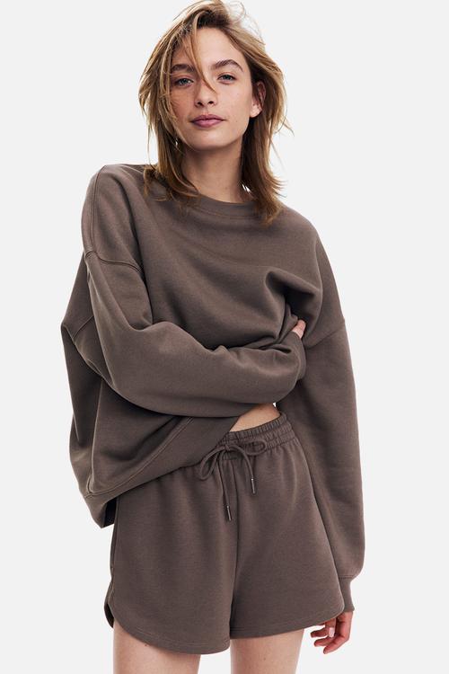 Sweatshirt shorts - dark beige