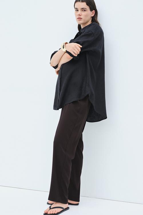 Mama before & after drawstring trousers - black
