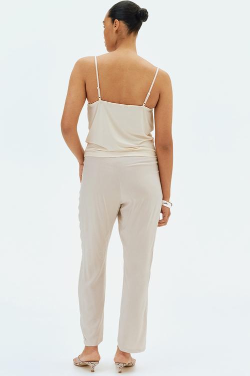 Mama before & after drawstring trousers - light beige