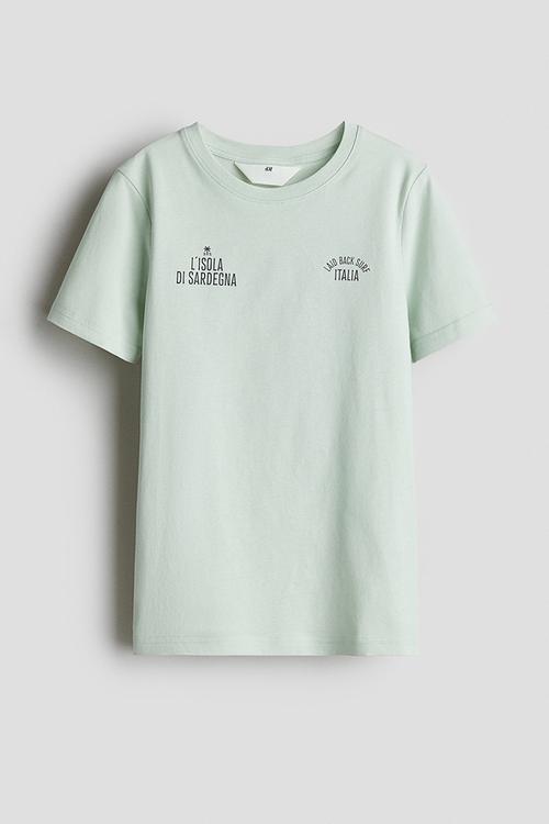 Printed T-shirt -  mint green/l'isola di sardegna 