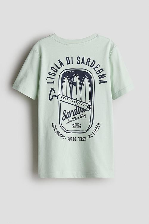 Printed T-shirt -  mint green/l'isola di sardegna 