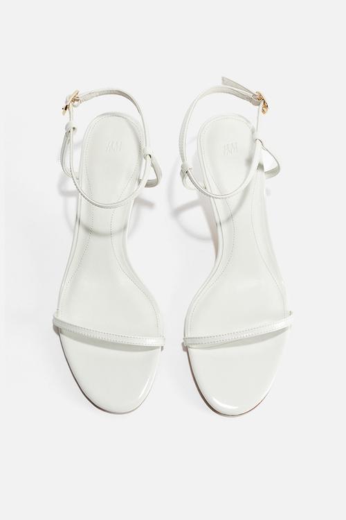 Heeled strappy sandals - white