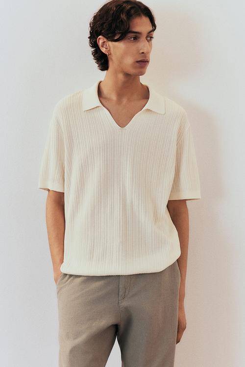 Regular fit pima cotton polo shirt - white