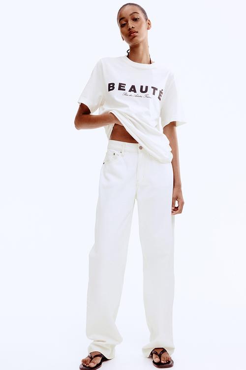 Printed T-shirt - white/beauté