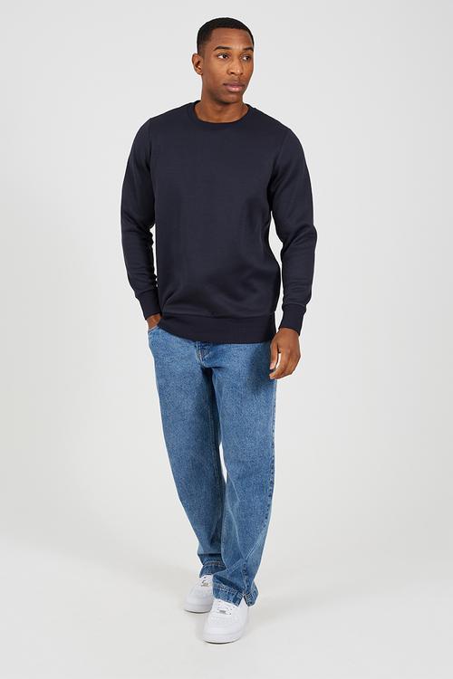 Crew Neck Sweatshirt - Navy
