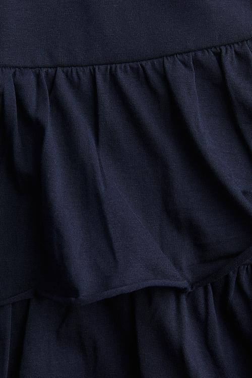 Tiered jersey mini skirt - navy blue