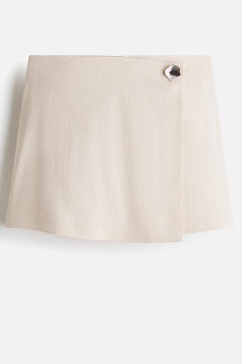 Wrap skort - light beige