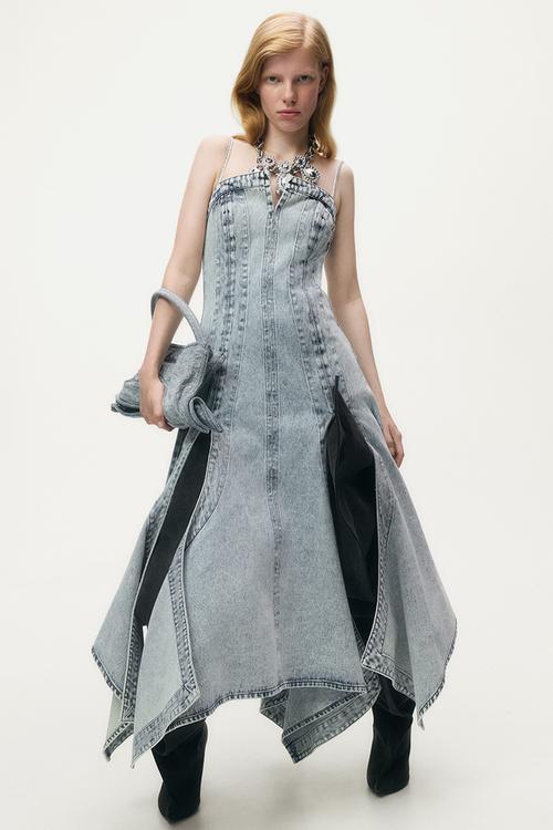 Glenn Martens H&M: Denim dress - light denim blue