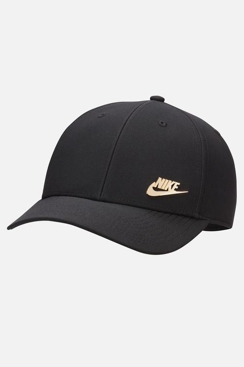 U Nk Df Club Cap S Cb Mtfut L Structured Metal Logo Cap - Black/Metallic Gold