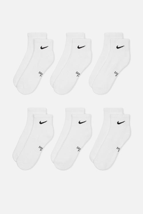 Nike everyday ankle socks 6 pairs - white/black