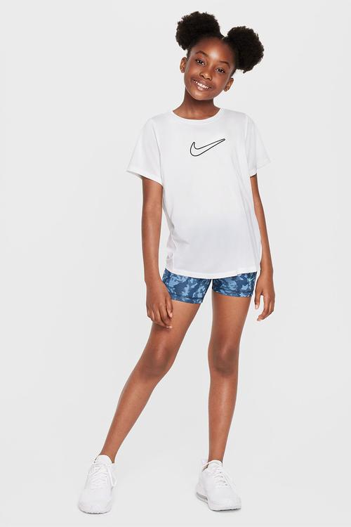 Girls Nike Dri-Fit One Std Short Sleeve Top Hbr-White/Black