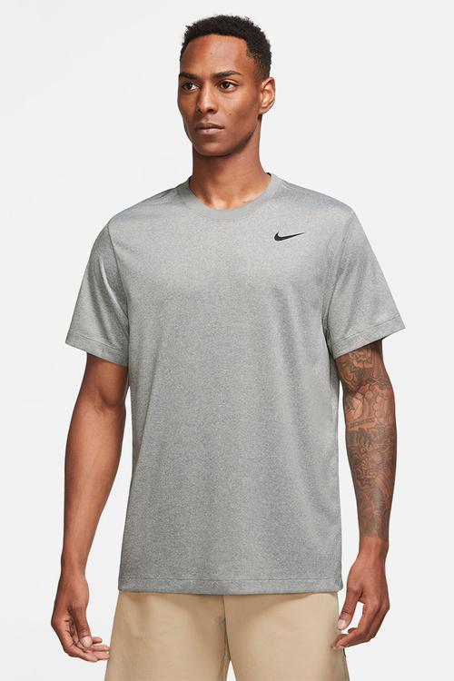 Nike Dri-Fit Tee Dri-Fitc Crew Solid - Dk Grey Heather/Black