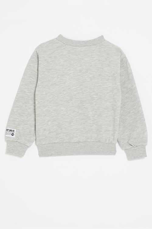 Nike pe french terry crewneck - light smoke grey heather