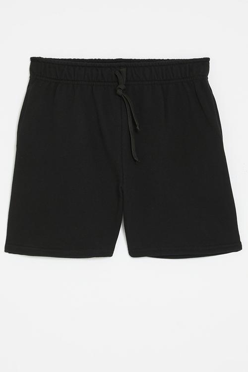 Shorts with drawstring - black