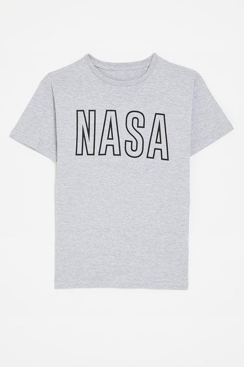 Nasa logo tee - grey/black