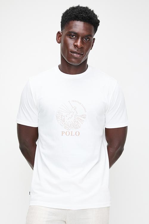 NICK Crew Neck Graphic T-Shirt - White