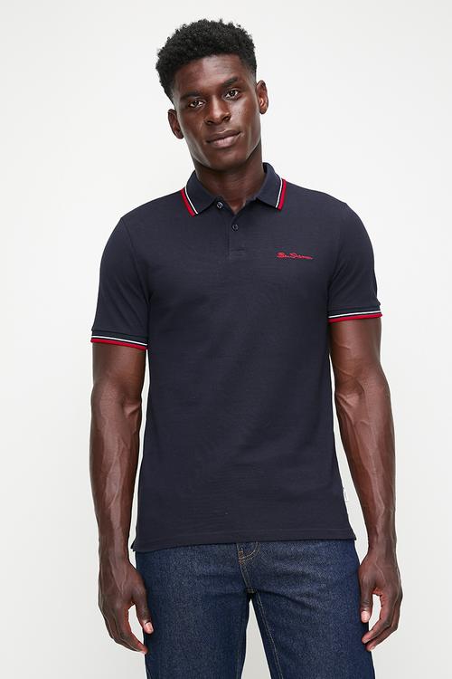 ROMFORD SHORT SLEEVE GOLFER - NAVY