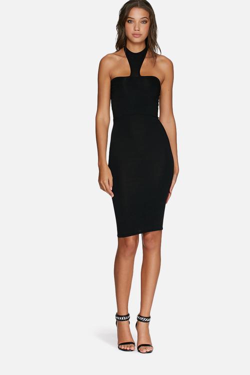 Jersey halter neck dress