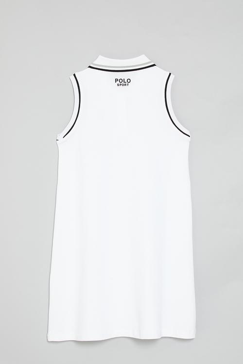 Girls tessa sl tennis dress - white