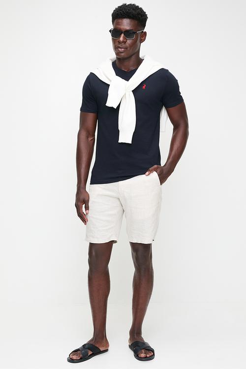 Mens v-neck T-shirt - navy