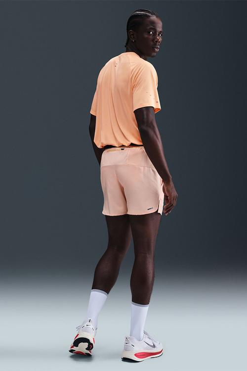Stride Dri-FIT ADV Short-Sleeve Running Top  - Orange Chalk/Reflective