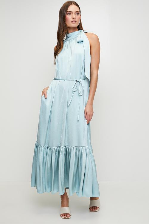 Pringle Zola Maxi Halterneck Dress - Blue