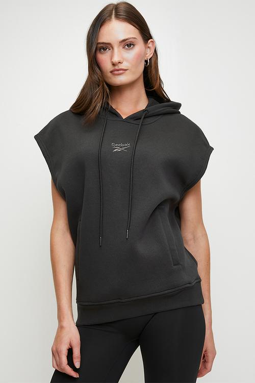 Freda Sleeveless Hoody - Washed Black