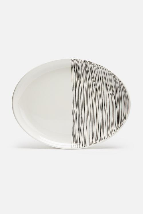 Rough lines platter