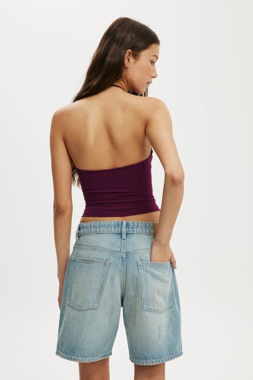 Relaxed denim short - vincent blue
