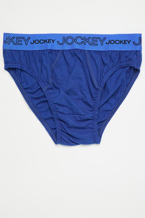 3 pack fancy boys jockey brief - blue