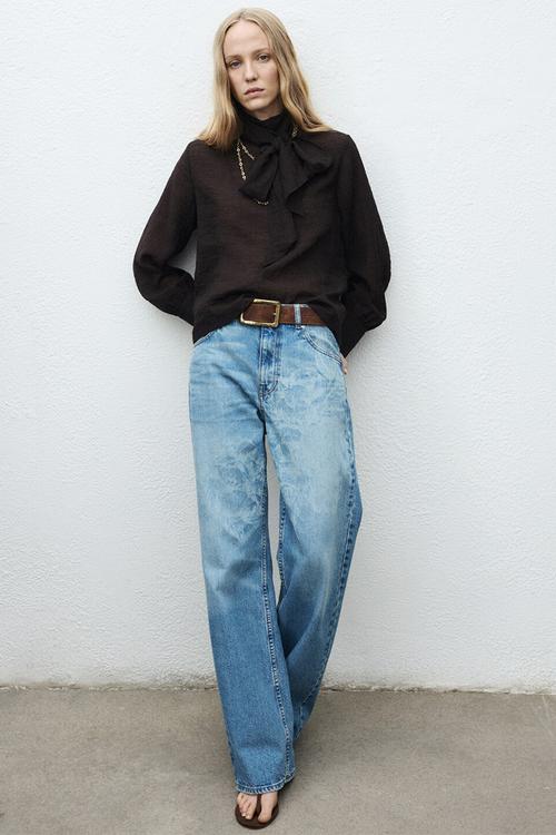 Jeans rose - open-blue