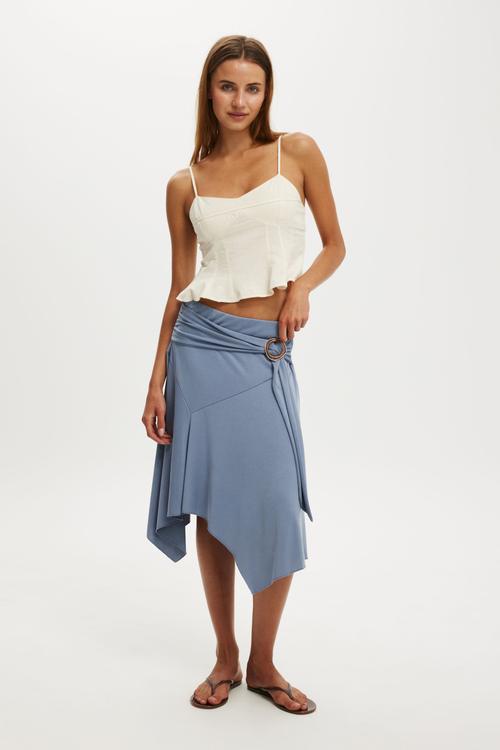 Flounce strappy cami - honey cream