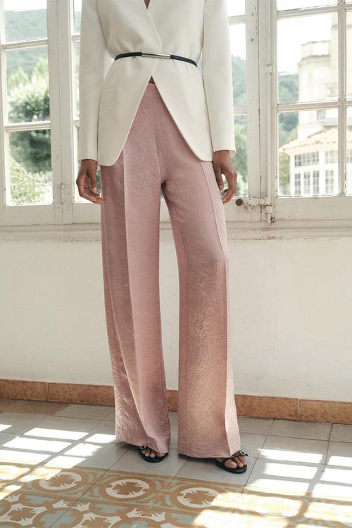 Trousers raida - light/ pastel pink
