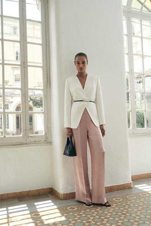 Trousers raida - light/ pastel pink