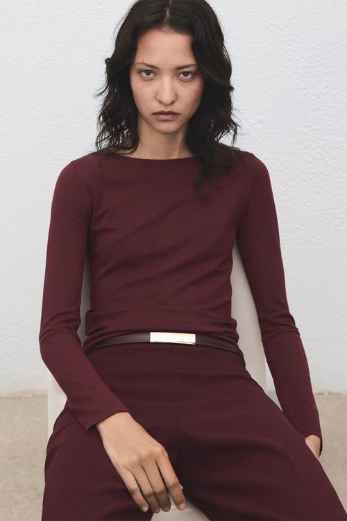 Jersey rira - dark red