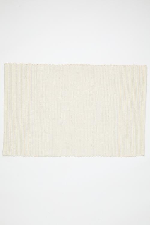 Cotton Rib Bath Mat Natural