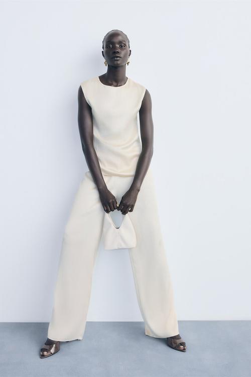 Trousers plis -  light beige