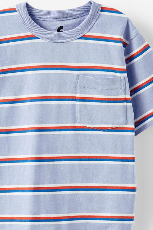 The essential short sleeve tee - dawn blue/deep sea blue/chilli pumpkin
