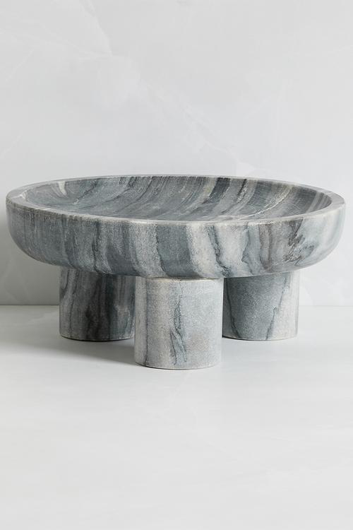 Marble fruit bowl - grey