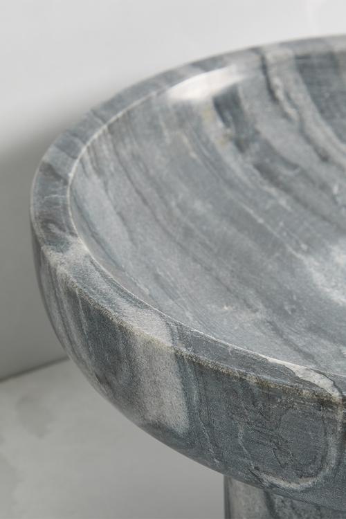 Marble fruit bowl - grey