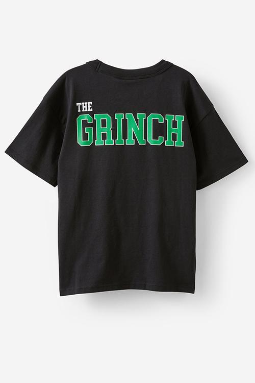 Licensed drop shoulder short sleeve tee - lcn drs black/the grinch whoville christmas