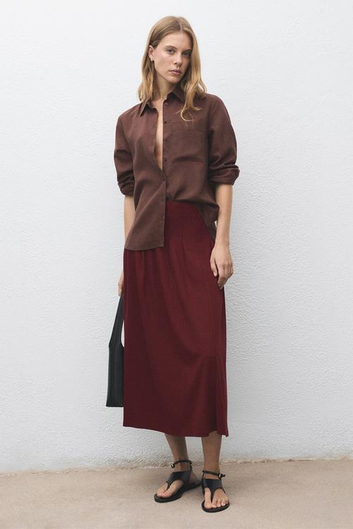 Skirt tabla-h -  dark red
