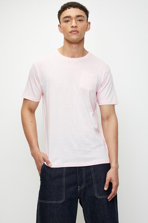 Crew Neck T-shirt - Powder Pink