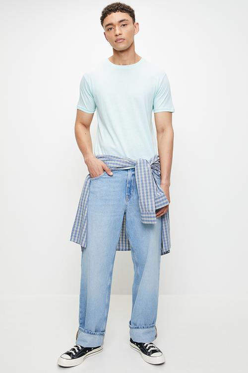 Crew Neck T-Shirt  - Pale Mint